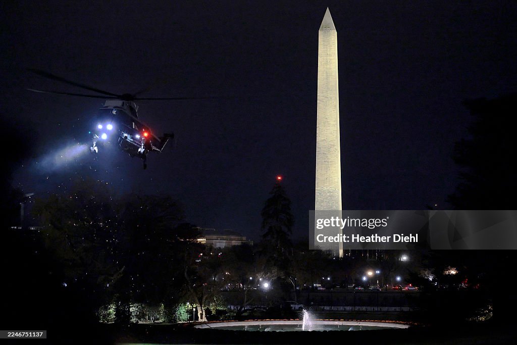 President Trump Departs Washington For Weekend In Palm Beach