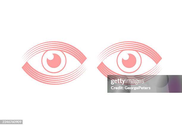 human eyes icon - through peephole stock illustrations