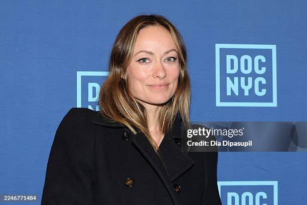 Olivia Wilde attends the "King Hamlet" premiere during 2025 DOC NYC at SVA Theater on November 14, 2025 in New York City.