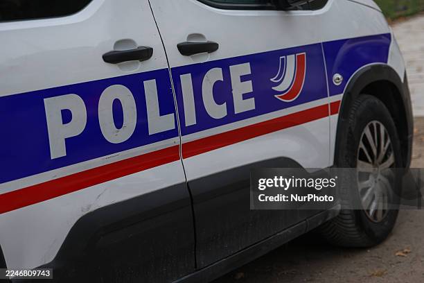 Police car in Paris, France on November 12th, 2025.