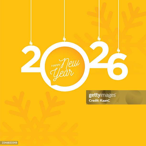 new year 2026 celebration – modern holiday typography design. greeting card, banner, poster. vector illustration. - new years day stock illustrations