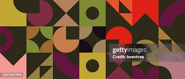 abstract color block geometric minimalism template background - arranging blocks stock illustrations