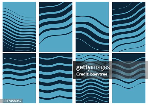 Trendy template blue wave pattern backgrounds collection Trendy template blue wave pattern backgrounds collection