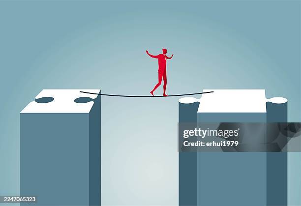 acrobatic activity - acrobat net stock illustrations
