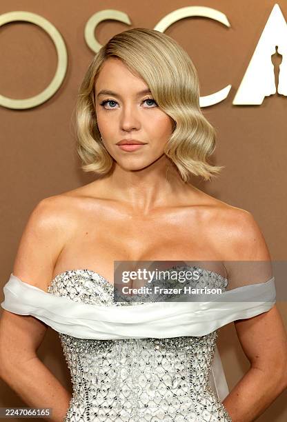 Sydney Sweeney attends the 16th Governors Awards at The Ray Dolby Ballroom on November 16, 2025 in Hollywood, California.