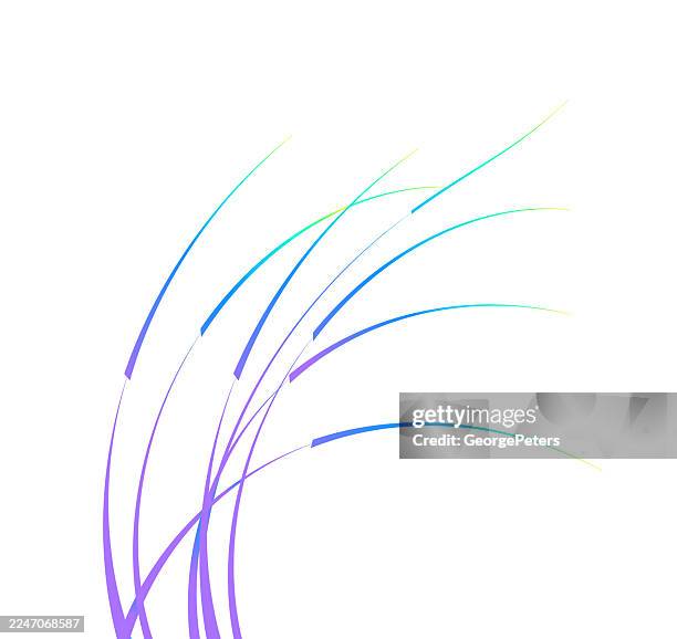 flowing tall grass line art abstract background - lavender fields stock illustrations