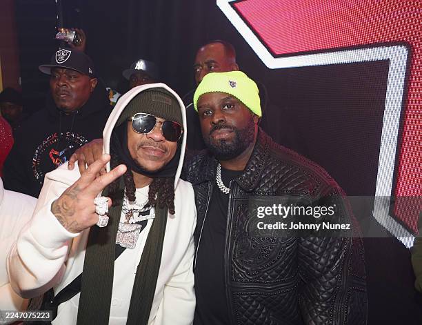 Max B and Funkmaster Flex attend Max B Welcome Home Salsa Con Fuego Celebration on November 16, 2025 in New York City.