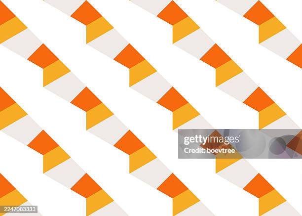 colors geometric cube pattern textured seamless background - 3d cube perspective stock illustrations