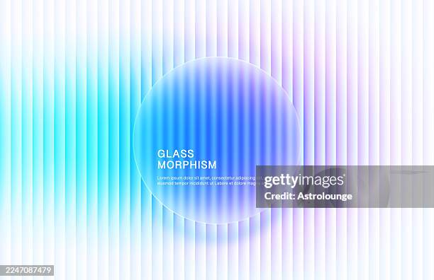 ilustraciones, imágenes clip art, dibujos animados e iconos de stock de fondo de vidrio acanalado con glassmorphism - imagen distorsionada