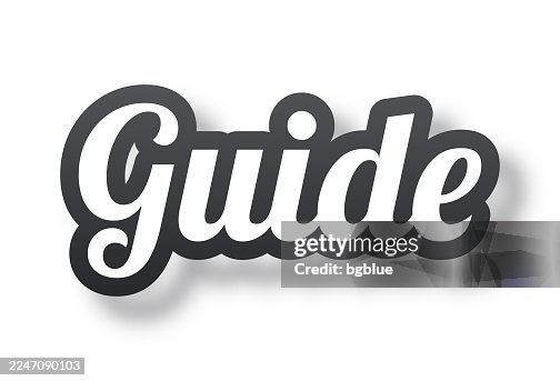 Guide - 3D Text with shadow on white background Guide - 3D Text with shadow on white background