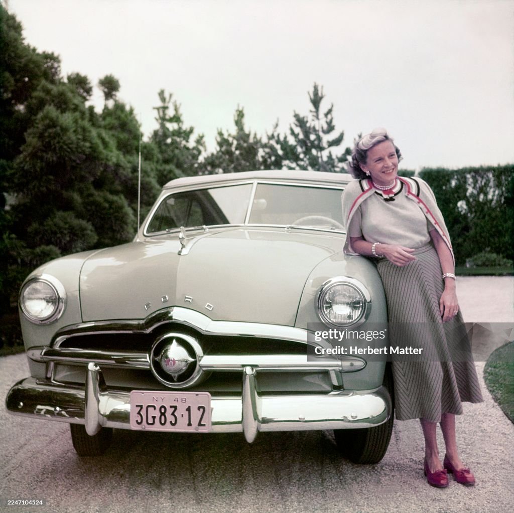 Anne Ford with her Ford Convertible, Vogue