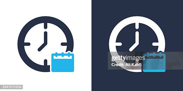 schedule glyph solid icon. solid icon that can be applied anywhere, simple, pixel perfect and modern style. - past present stock illustrations