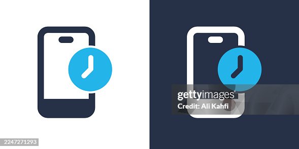 Phone Time glyph solid icon. Solid icon that can be applied anywhere, simple, pixel perfect and modern style. Phone Time glyph solid icon. Solid icon that can be applied anywhere, simple, pixel perfect and modern style.