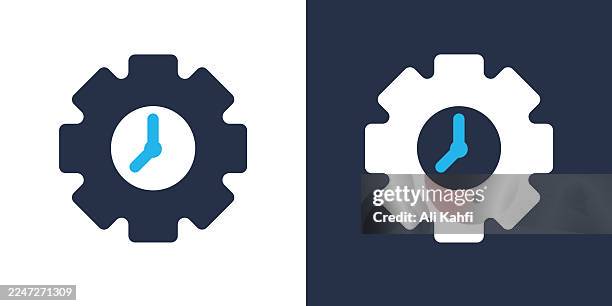 time management glyph solid icon. solid icon that can be applied anywhere, simple, pixel perfect and modern style. - past present future stock illustrations