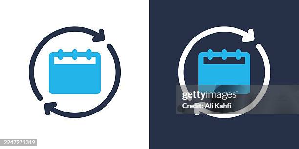 re-schedule glyph solid icon. solid icon that can be applied anywhere, simple, pixel perfect and modern style. - past present future stock illustrations