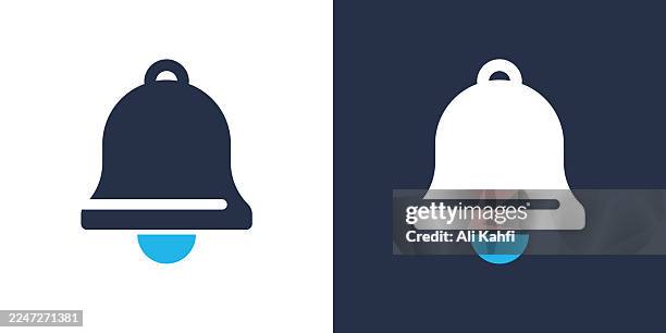 alarm glyph solid icon. solid icon that can be applied anywhere, simple, pixel perfect and modern style. - notification bell stock illustrations