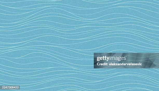 seamless wave pattern background - horizontal stock illustrations