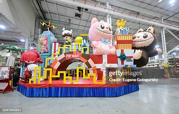 Friends Giving in Pop City is seen as Macy's prepares to celebrate 99th Macy's Thanksgiving Day Parade at Macy's Parade Studio on November 18, 2025...