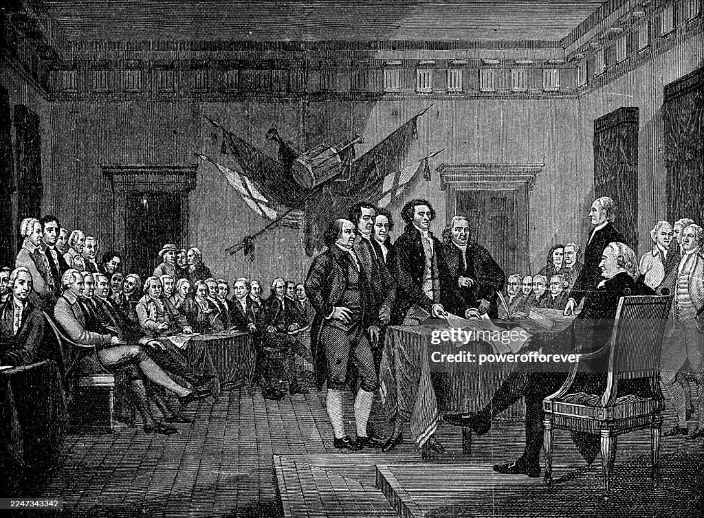 Declaration of Independence, Painting by John Trumbull - 19th Century