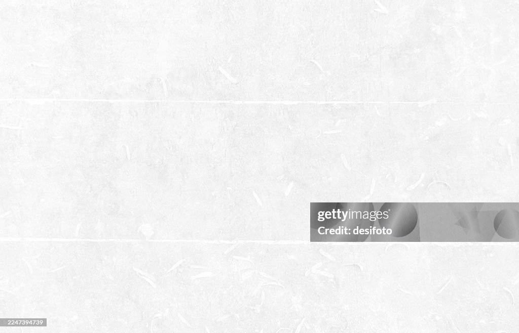 Empty blank light gray white colored grayscale folded messy grunge striped distraught textured thick paper or tile horizontal grunge abstract monochrome vector backgrounds with parallel stripe folds markings and crease marks making dividing lines