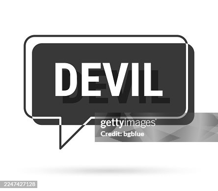 Devil - 3D black speech bubble on white background Devil - 3D black speech bubble on white background