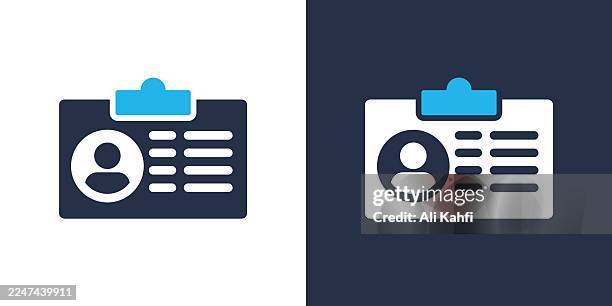 id card glyph solid icon. solid icon that can be applied anywhere, simple, pixel perfect and modern style. - visa application stock illustrations