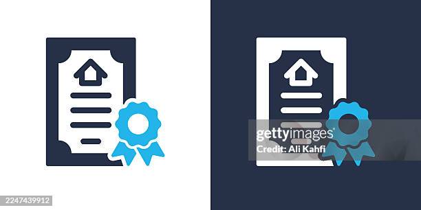 deed glyph solid icon. solid icon that can be applied anywhere, simple, pixel perfect and modern style. - visa application stock illustrations