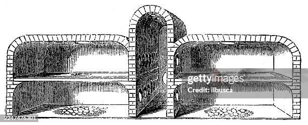 hatching egg-oven incubator, egypt - bird egg hatching stock illustrations
