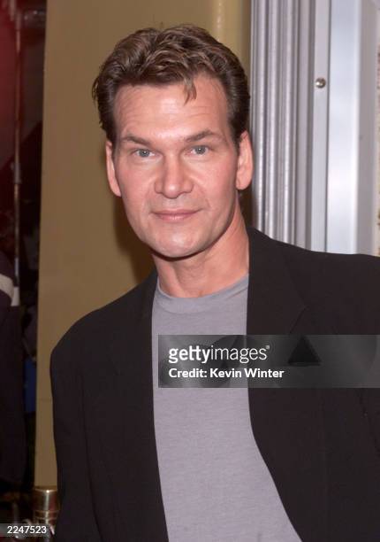 Patrick Swayze at the premiere of 'Castaway' at the Village Theater in Los Angeles, Ca. 12/7/00. Photo : Kevin Winter/Getty Images