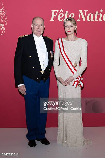 Prince Albert II of Monaco and Princess Charlene of Monaco attend a Gala at the Grimaldi Forum during the Monaco National Day 2025 on November 19,...