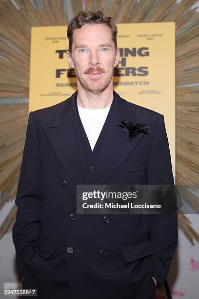 Benedict Cumberbatch attends a "The Thing With Feathers" New York screening at The Crosby Hotel on November 19, 2025 in New York City.