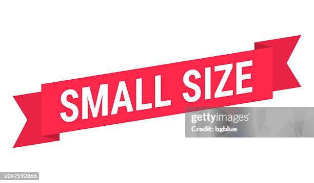 small size - red banner on white background - small scale concept stock illustrations