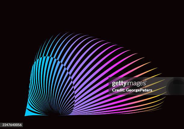 abstract background shape with stripes - overlapping shapes logo stock illustrations