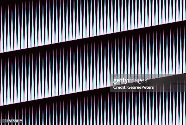 slanted striped lines abstract background and glitch technique - moire stock illustrations