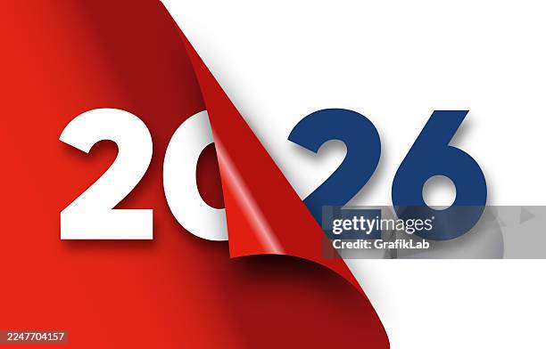 2026 page curl effect new year revea - page corner stock illustrations