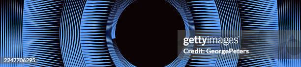 concentric circles and light beams abstract background - face recognition vector stock illustrations