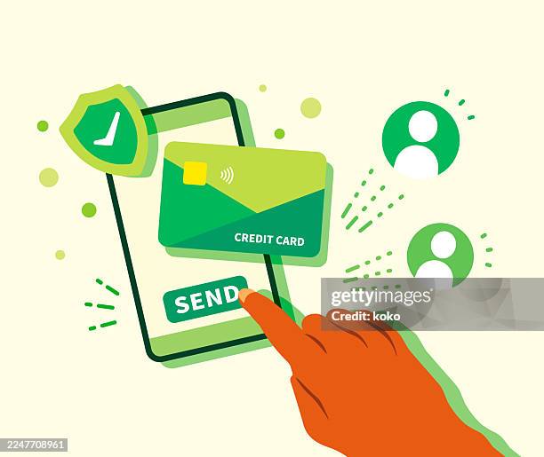 digital wallets, e-wallet. mobile banking and sending money. e-wallet app. - digital banking stock illustrations