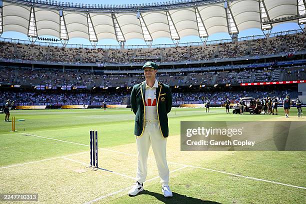 Australia captain Steve Smith after losing the toss ahead of day one of the First 2025/26 Ashes Series Test Match between Australia and England at...