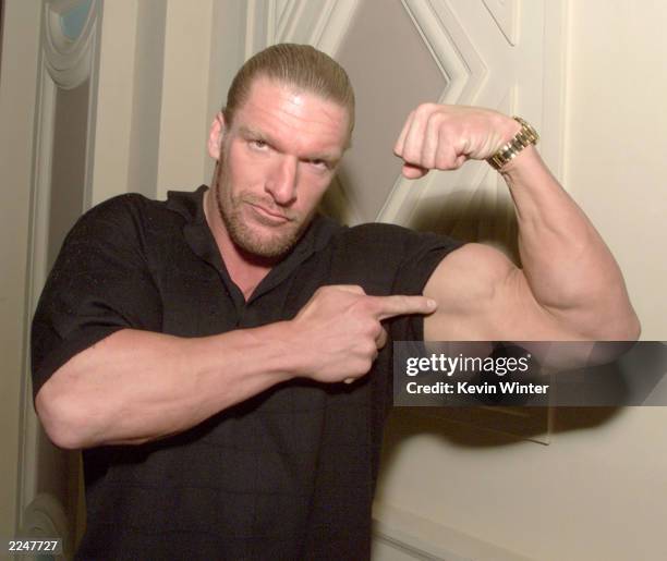 Triple H, 'WWF Smackdown', at a party for UPN's primetime line-up in Los Angeles, Ca. 01/05/01. .