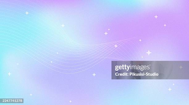 soft gradient cosmic flow, pastel dream atmosphere, abstract modern pastel gradient galaxy background with soft star shapes - iridescent stock illustrations