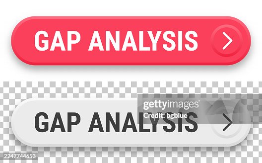 Gap Analysis - 3D click web buttons on blank background Gap Analysis - 3D click web buttons on blank background