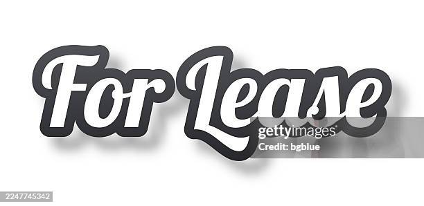 for lease - 3d text with shadow on white background - for lease stock illustrations