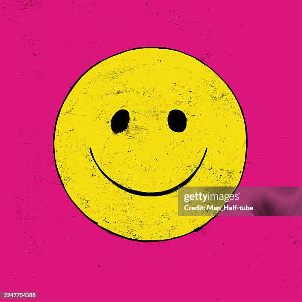 smile face pop art - silk screen stock illustrations