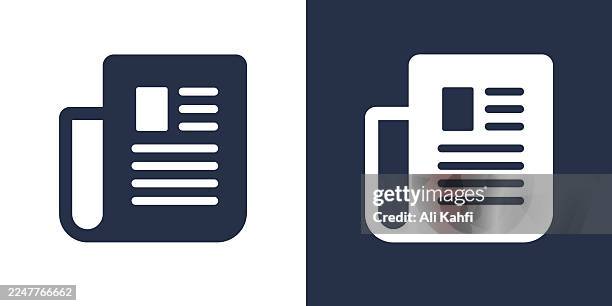 news paper glyph solid icon. solid icon that can be applied anywhere, simple, pixel perfect and modern style. - call button stock illustrations
