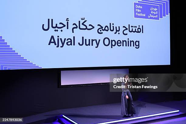 Rahma Zein attends "Opening Ajyal" during the Doha Film Festival 2025 on November 21, 2025 in Doha, Qatar.