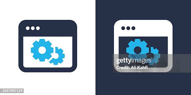 web maintenance glyph solid icon. solid icon that can be applied anywhere, simple, pixel perfect and modern style. - system update 3d stock illustrations