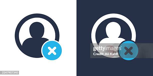 user rejected glyph solid icon. solid icon that can be applied anywhere, simple, pixel perfect and modern style. - inventory management software stock illustrations