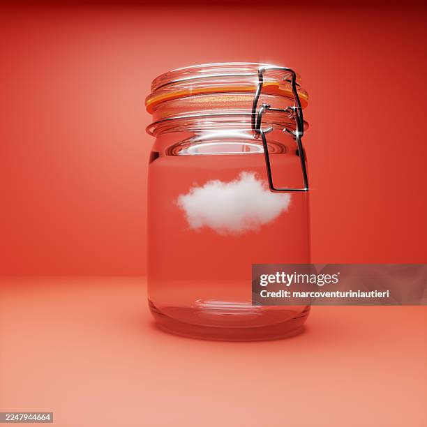 safekeeping a cloud in a jar - trapped wind stock pictures, royalty-free photos & images