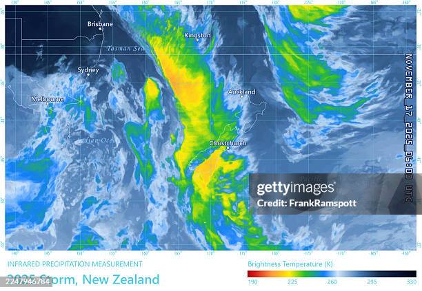 storm 20251117 06utc precipitation map new zealand - weather radar graphic stock illustrations