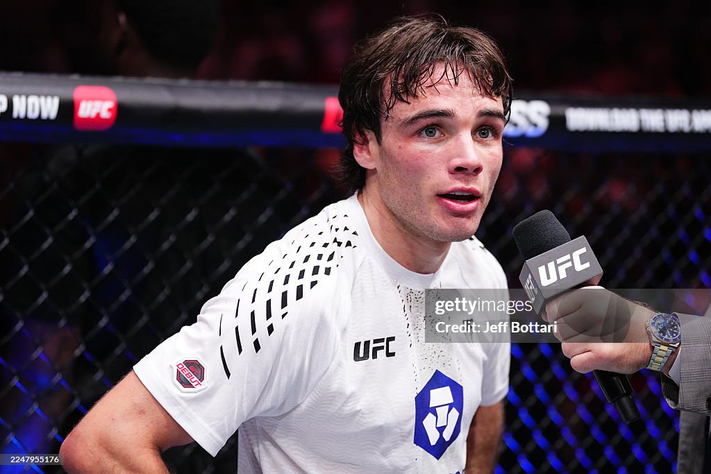 Luke Riley Ufc Luke Riley of England reacts after a TKO victory against Bogdan Grad ...